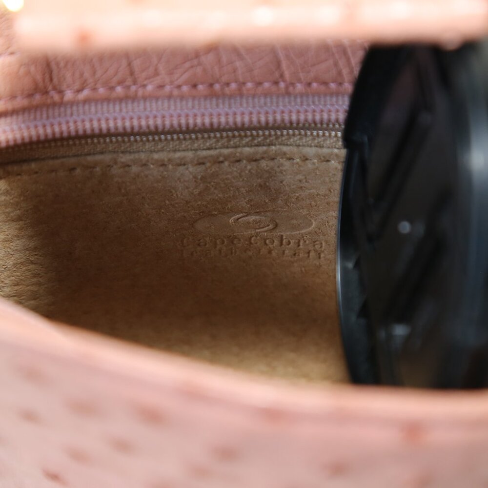 VTG Mint! Authentic Cape Cobra Luxurious Genuine Ostrich shoulder crossbody bag - Picture 10 of 11